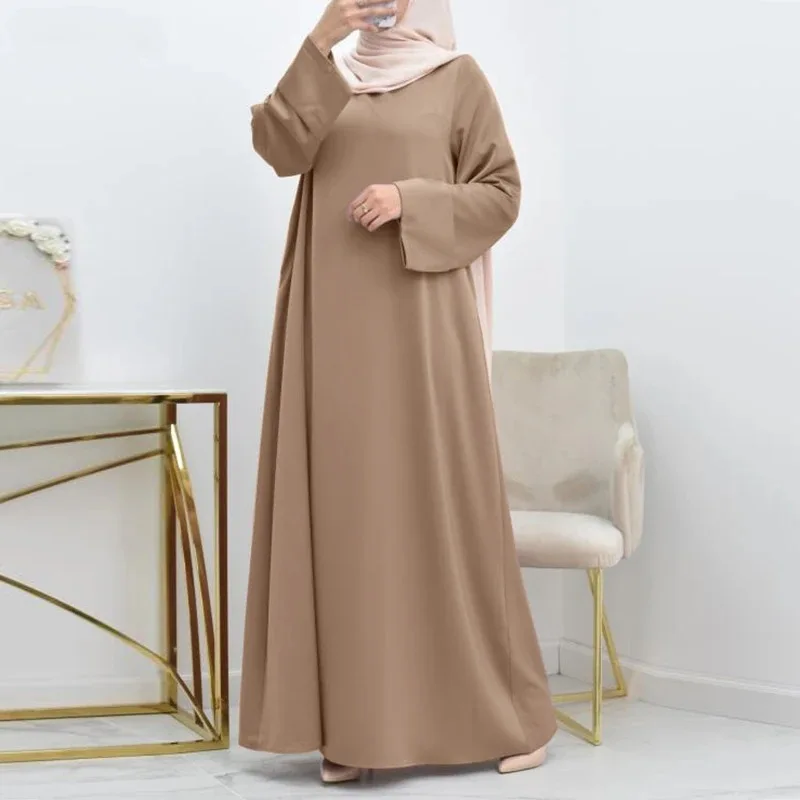 Высококачественное арабское 6 видов цветов длинное платье abaya dubai для женщин скромное 2024 простой дизайн