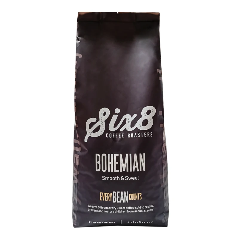 Aluminum Foil Bag for Coffee Biodegradable 12 oz Coffee Bag Valve Recyclable Flat Bottom Coffee Bag with Valve Digital Printing