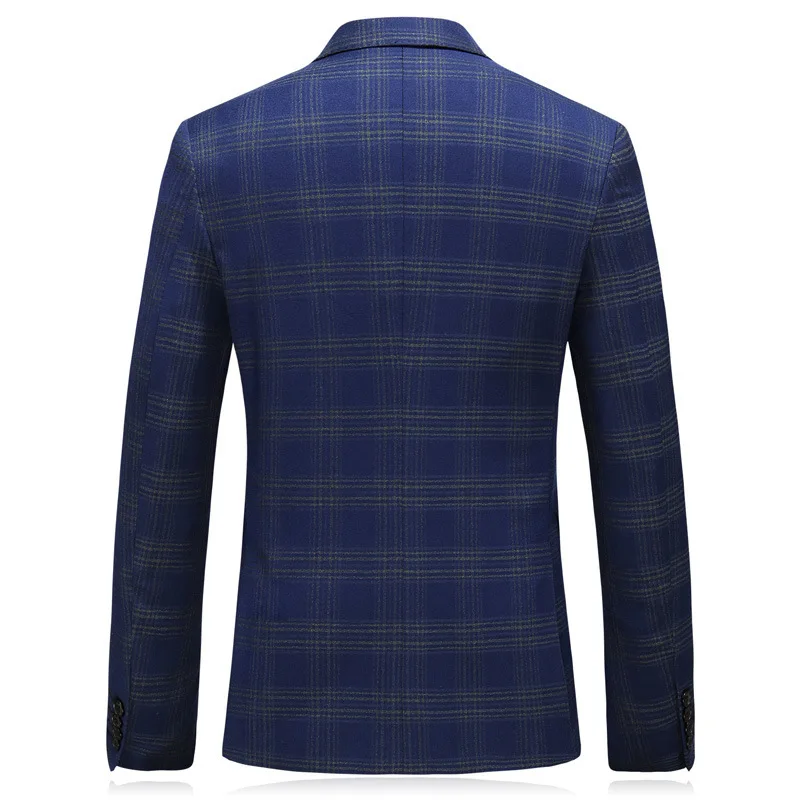 
Wholesale high quality men double breasted suits 3 piece coat pant men suit plaid suit for men 