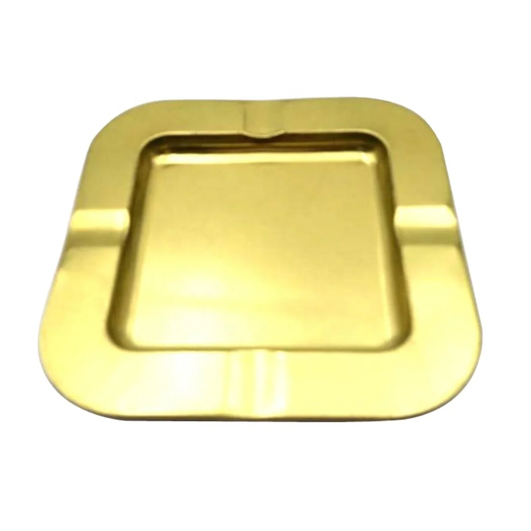 Round tin smoke tobacco ashtray cigar tray metal tin bar tray serving tray sales