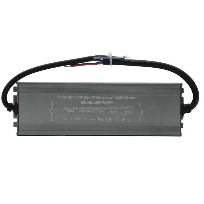 IP65 MSD-MV200 регулируемый светодиодный драйвер 5v 12v 24v 36v 48v led источник питания постоянного тока для светодиодного освещения