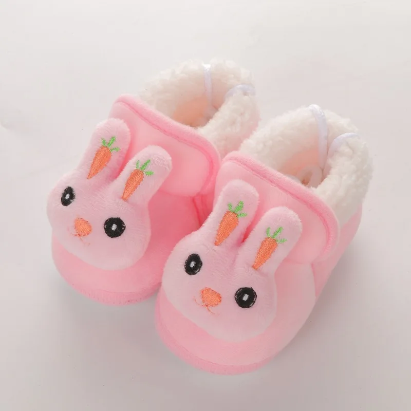 New winter baby 0-1 year old plus velvet thick cotton toddler shoes baby indoor and outdoor soft sole boots