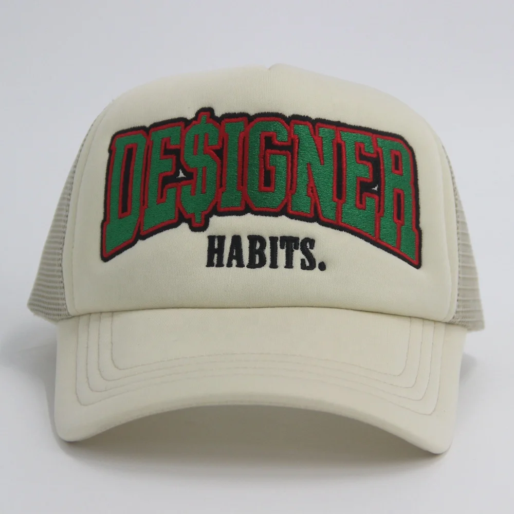 Wholesale 5 Panel Unisex Polyester Embroidery Custom Logo printing Mesh Sports Caps Gorras Casual Foam Blank Trucker Hat