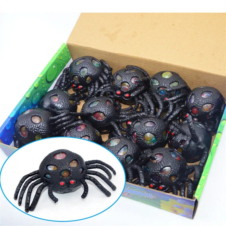 Funny toys Anti stress spider Reliever Grape Ball Autism Mood Squeeze Relief Healthy Toys Fun Geek Gadget for Halloween Jokes
