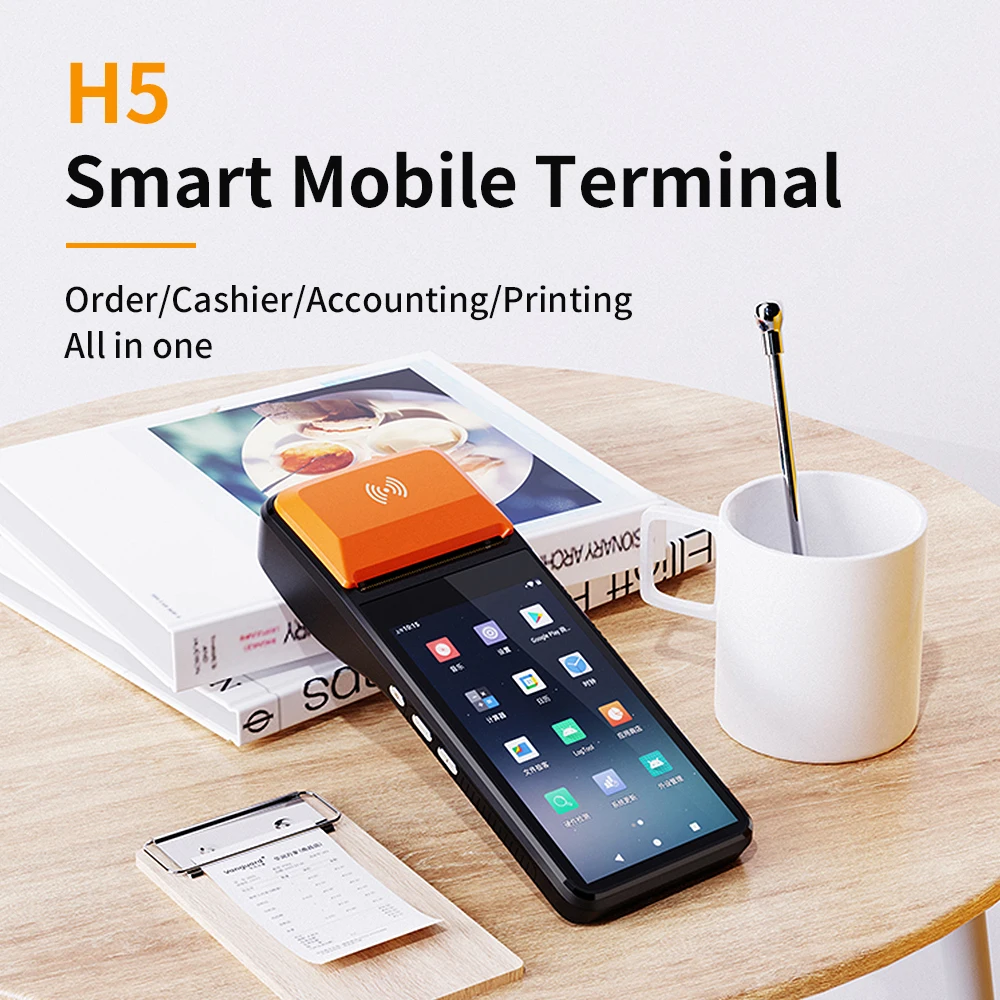 Senraise H5 3G 4G Android 8.1 Smart Handheld POS Terminal Scan Touch Screen Cash Register for Store Use