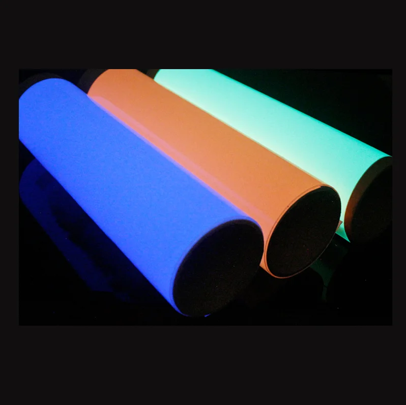 high glow in the dark heat transfer pet pvc printing paper vinyl film for kids luminous clothes tshirt shoes sticker logo sign