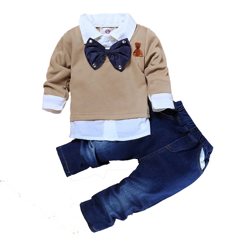 
Fall shirt and jeans long pants 2 piece set 2021 kids clothes boutique infant boy clothing 