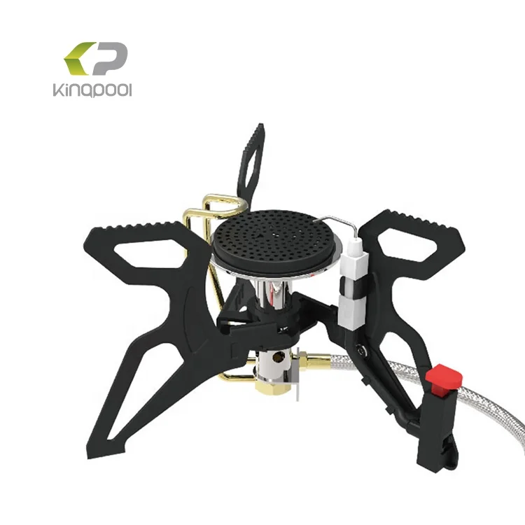 Kingpool Lightweight Camping Gas Stove Single Burner Mini Portable Outdoor Picnic Foldable BBQ Tourist Butane Gas Stove