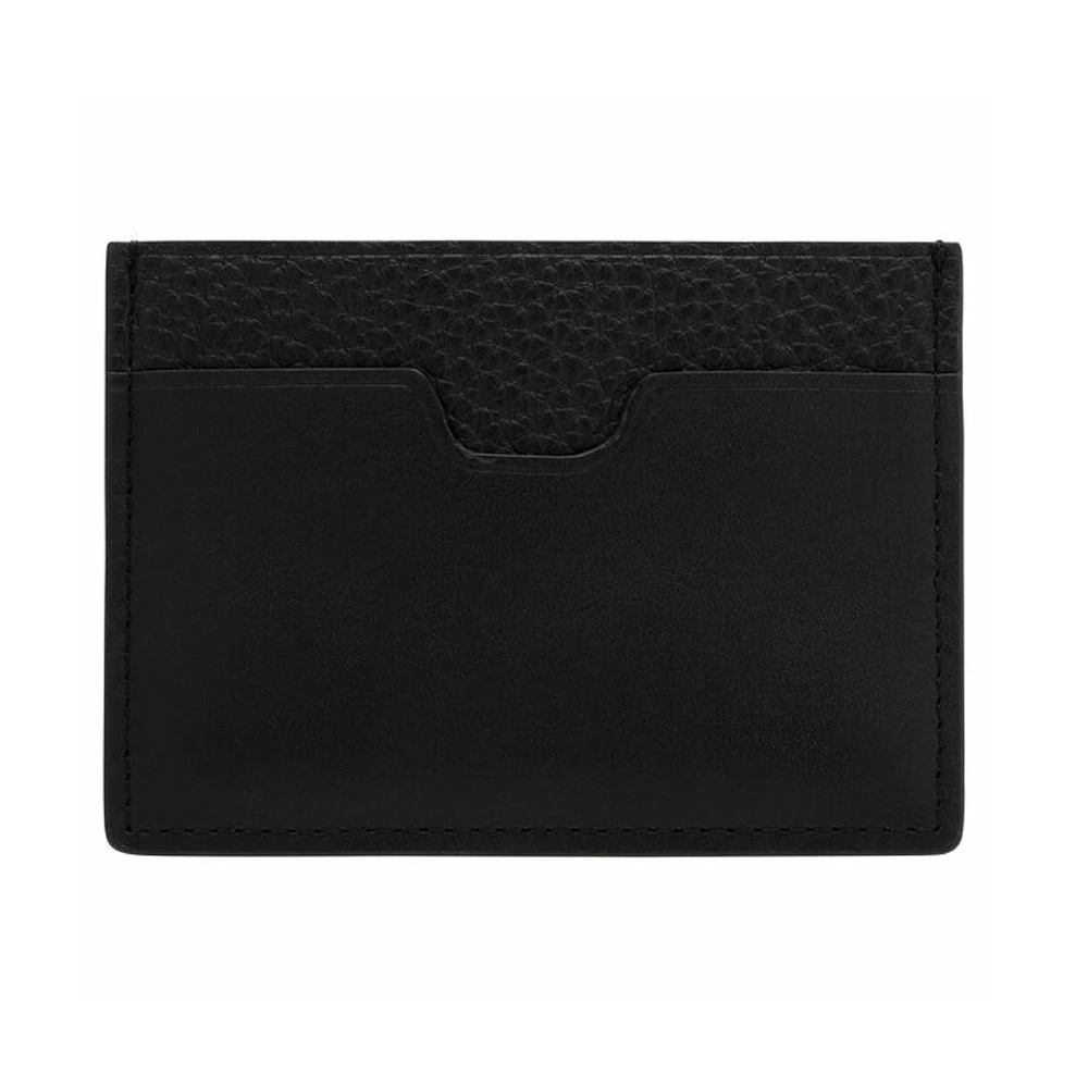 Hot Sale Simple Classic Design Wholesale Handmade Business Different Leather Combination Pure Leather Made Card Holder