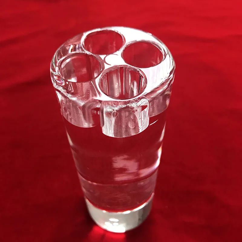 Clear quartz glass rod with holes used for ribbon cable connector