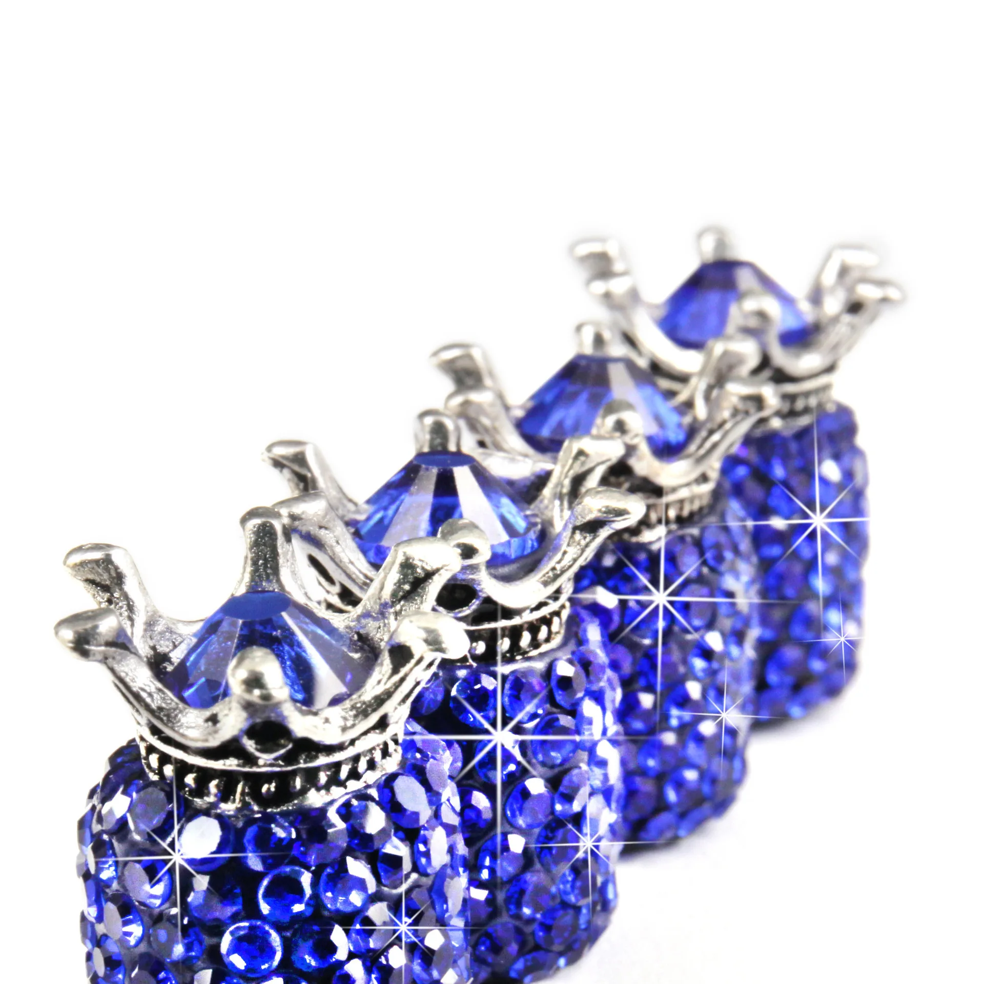 
New cross-border crown valve creative diamond inlaid automobile tire general modified valve core female 