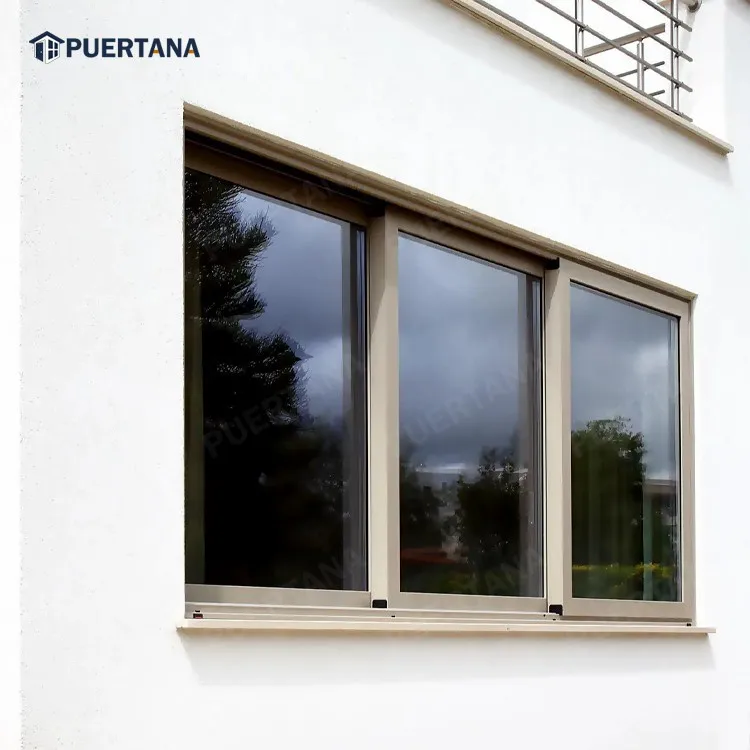 Narrow Frame Minimal Slimline Aluminium Frame Sliding Window With Mosquito Netting Screen Aluminum Sliding Windows Price