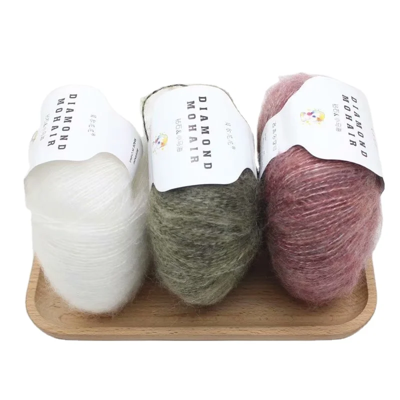 
Small horse sea hand mohair wool line scarf line fine shawl yarn wholesale  (1600218485702)