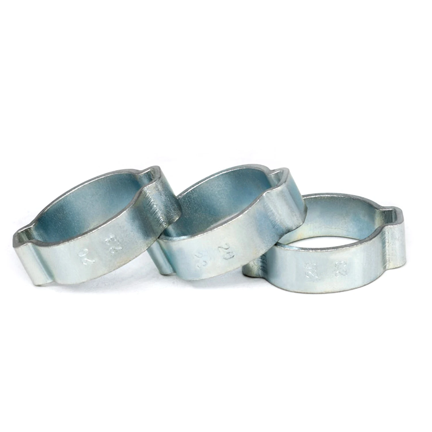 Double Ear Hose Clamp Two Ears Hose Clip Manufacturers Standard Metric 2-ear Small Diameter Pincers Clamps 0.2-1.8 Inch