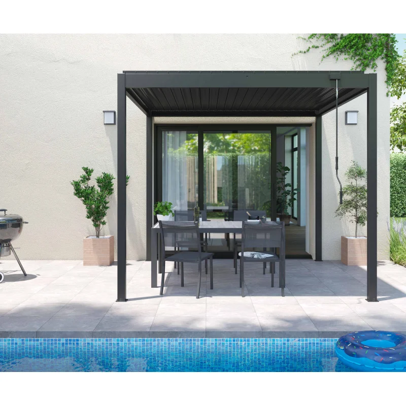 Modern Garden Waterproof Aluminium Gazebos Pergola Roof Kits Outdoor Aluminum Pergola Patio Furniture