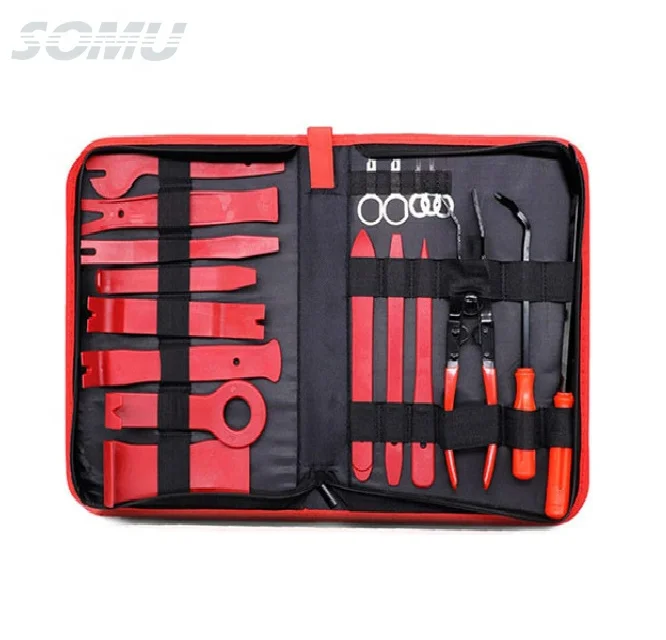 19Pcs Trim Removal Tool Pry Kit Auto Clip Pliers Fastener Remover Pry Tool Kit