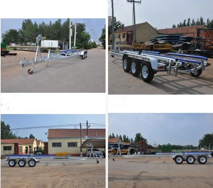 Galvanized 28 ft tandem axle boat trailer for 30 ft boat