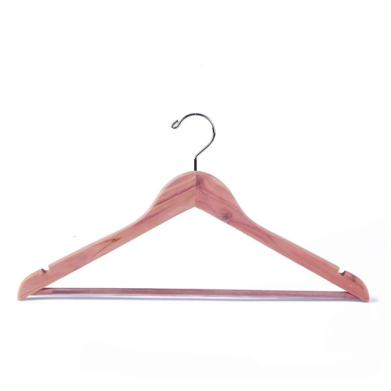 
Custom Logo Red Cedar Wooden Suit American Hangers for Cloths 