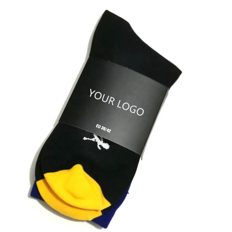 Customize Printed Logo Kraft Paper Cardboard Packaging Wrap Card Custom Sock Sleeve