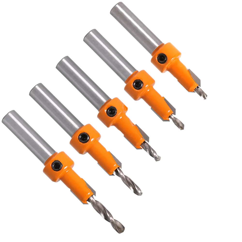 Woodworking Counterbore Drill Set with Self-Tapping Screw Alloy Head Step Drill Installation Tool