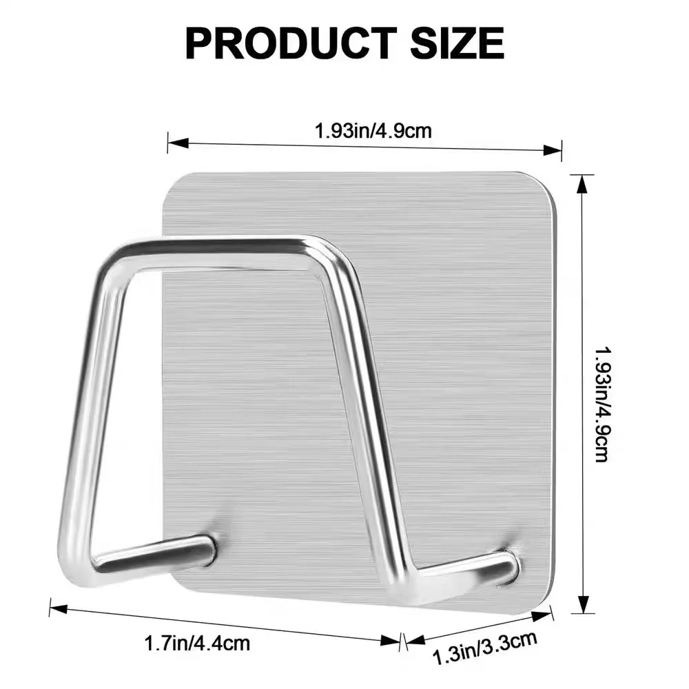 No-Drill Kitchen  Accessories  304 Stainless Steel Sponge Drain Rack Wire Ball Pot Cover Storage Wall-Mounted Utility Rack