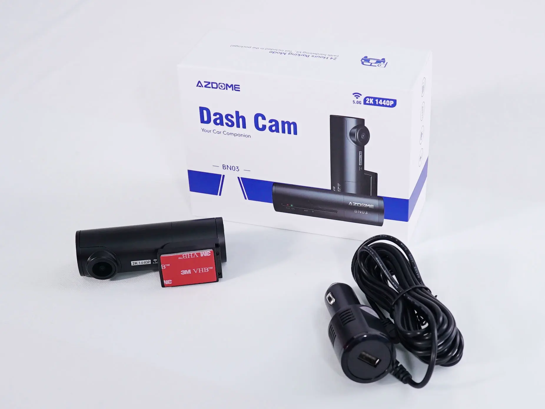 Azdome QHD 1440P автомобильная видеокамера без экрана с WiFi GPS