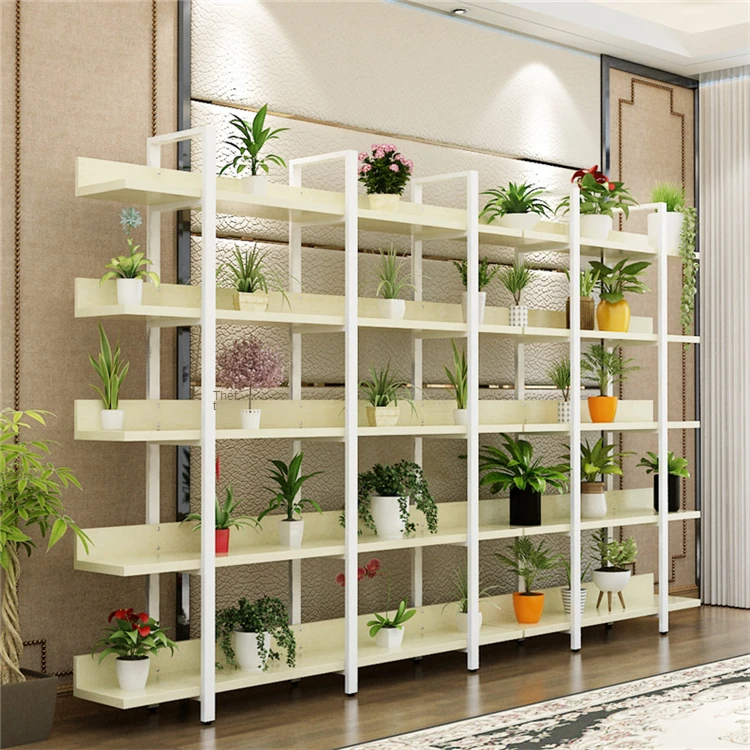 Flower shop display rack balcony wrought iron living room multi-layer shelf