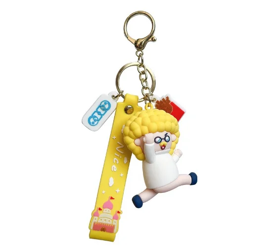 Promotion OEM Gifts Custom Plastic 2D Keyring Cute Design Rubber Soft PVC Keychain
