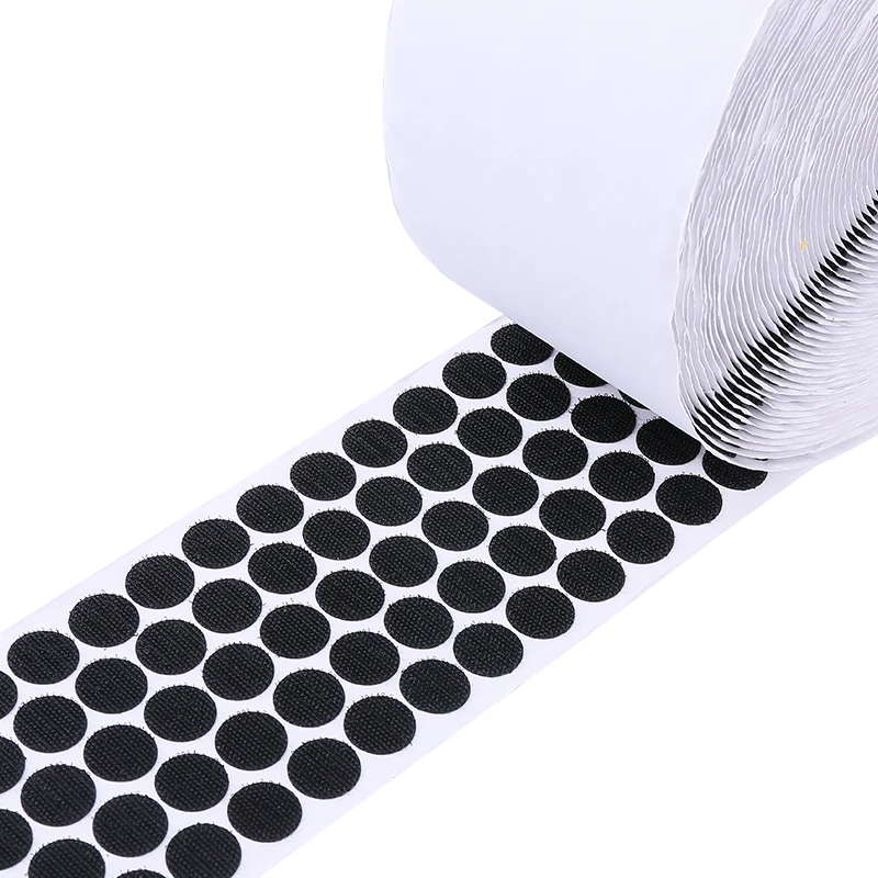 Factory Outlet Adhesive Hook and Loop Tape Velcroes 10mm 12mm/15mm/18mm/20mm/25mm DOT Self-adhesive Shoe Dot Thick Sticky Dot