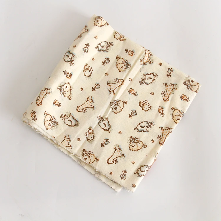 
Custom printed pure cotton fabric soft breathable baby clothing T-shirt and bed sheet fabric 