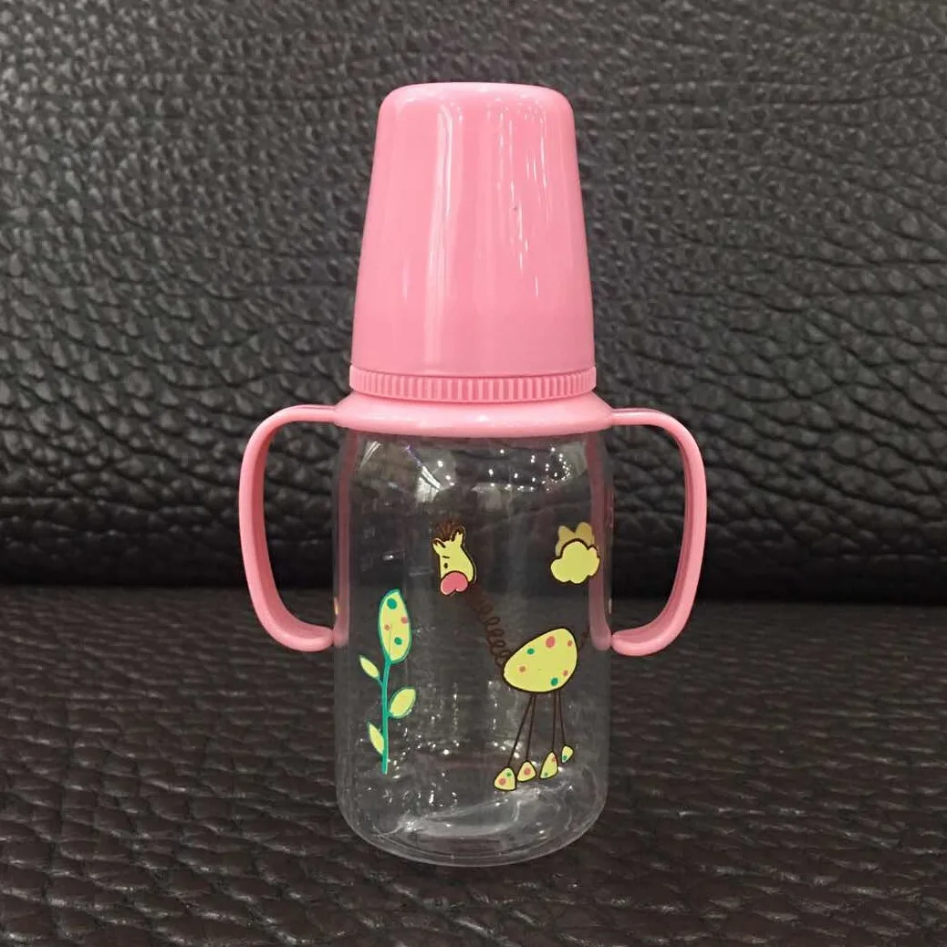 
Soft Silicone Nipple Portable Newborn Baby Feeding Bottle With Handle Toddle Milk bottle 