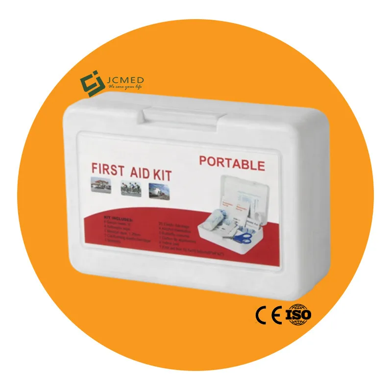 JCMED medical plastic first aid box with tools
