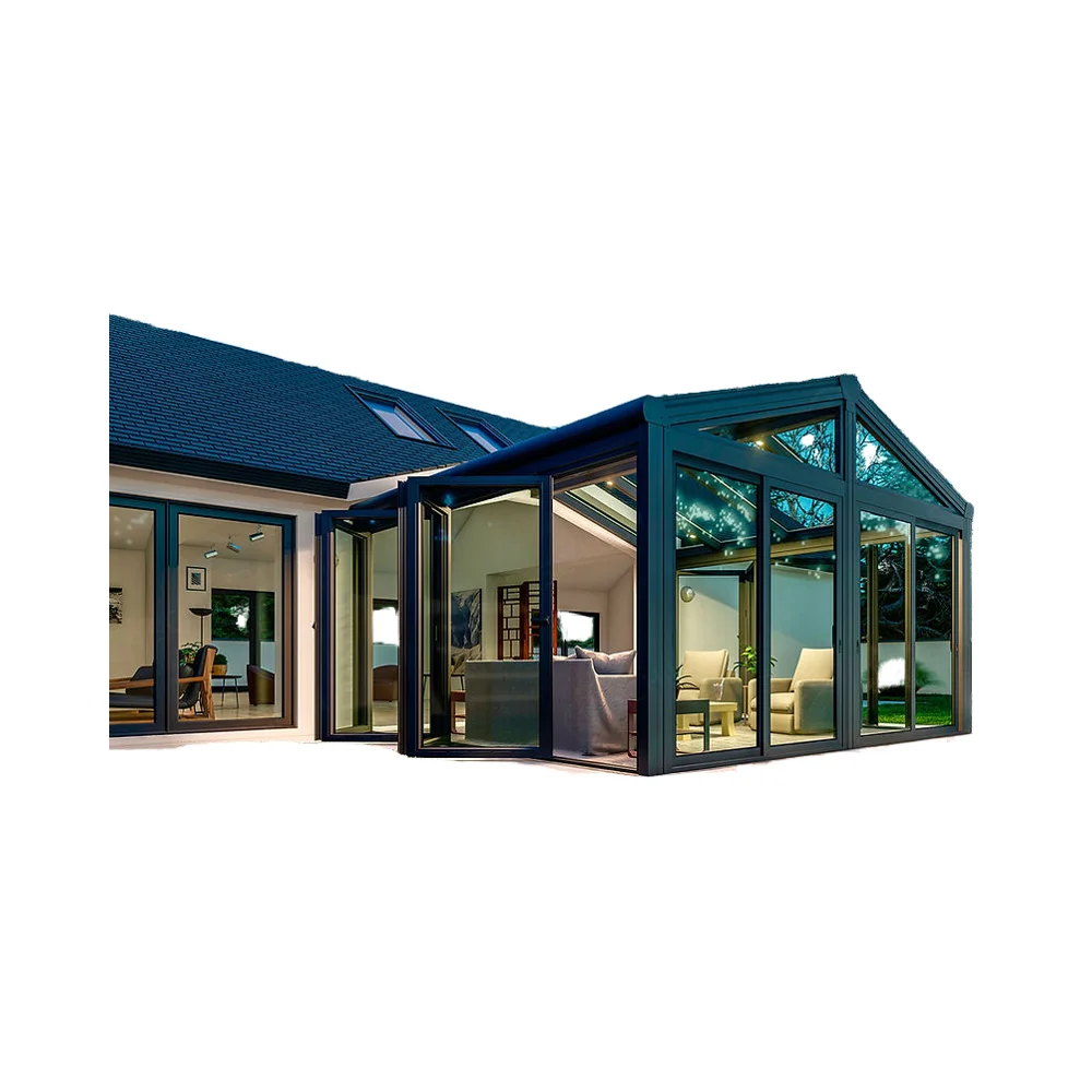 Prefabricated sunroom on patioAluminum to convert and extend patio into a sunroom conservatorygarden room