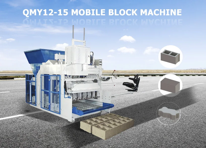 Qt40-3a Mobile Concrete Retaining Wall Block Molds 2000HZ Cinder Global 6.7KW 800kg Easy to Operate Sand 40s
