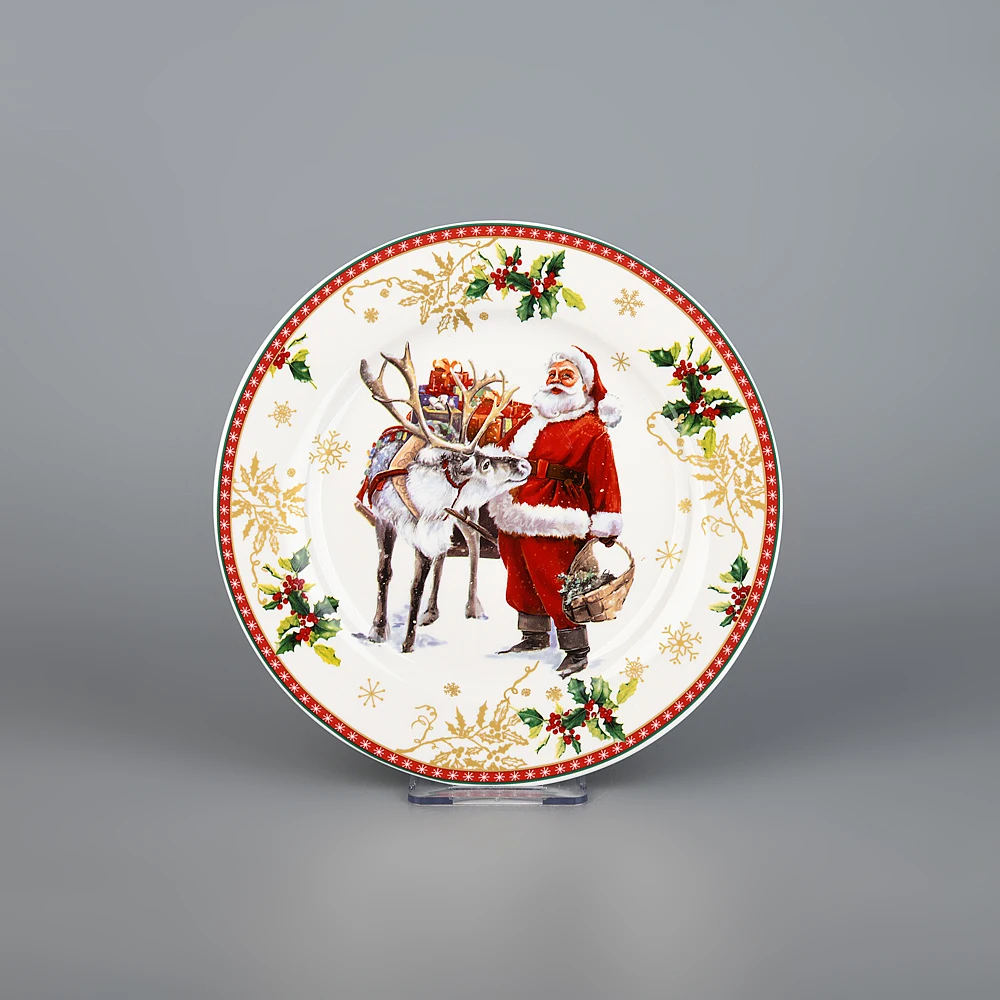 hot plates bone china crockery ceramic christmas dinnerware