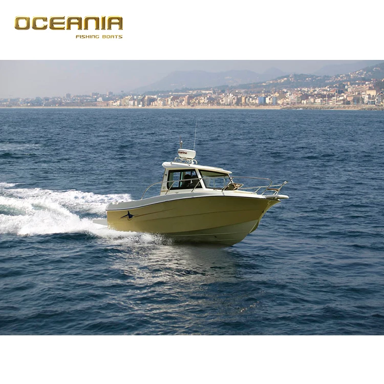 Fiberglass Boat CE Certified 6M Sport Yacht for 8 Passengers Outboard Engine for Recreation and Fishing