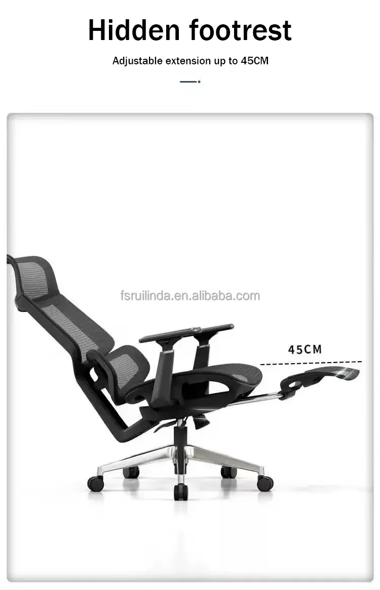 Responsive Lumbar Support Modern Ergonomics Ergonomic Mesh Game Office Chair with Perforated Hollow Seating