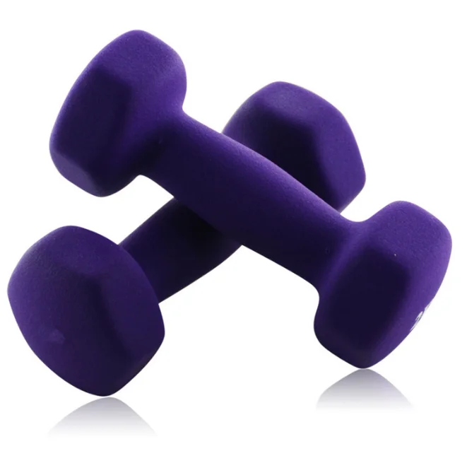 Hot Sales Fitness Equipment Home Hex Neoprene Dumbbell Set for Women and