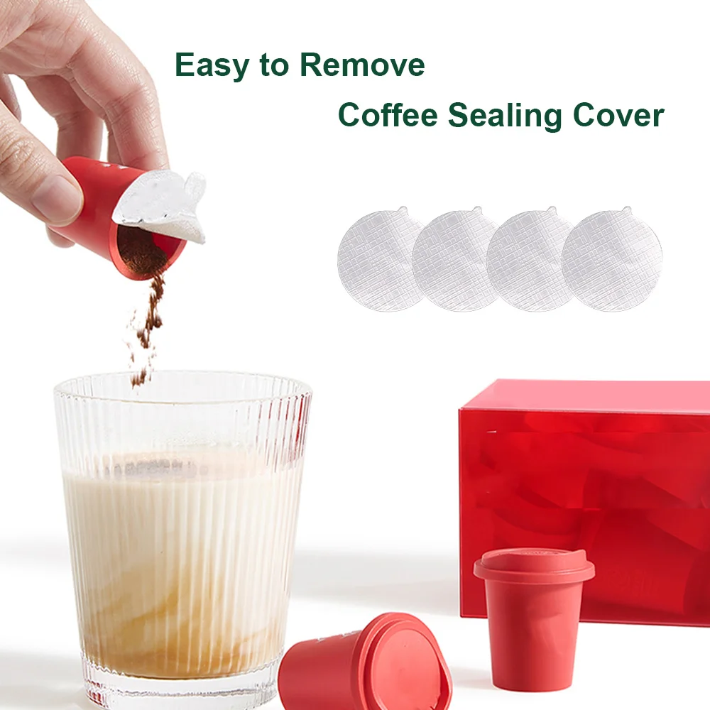 Factory Custom Printed Logo Easy to Tear Aluminum Foil Sealing Film Tea Sealing Cover Film Food Grade