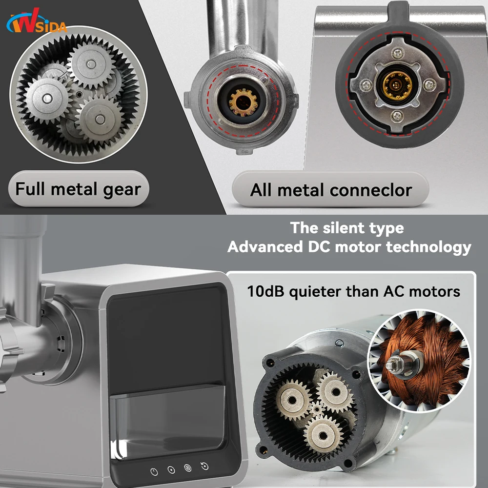 Wsida Meat And Vegetable Slicer Grinder Wholesale Private Label Home Meat Grinder 100V~250V 50/60Hz Meat Grinder Machine