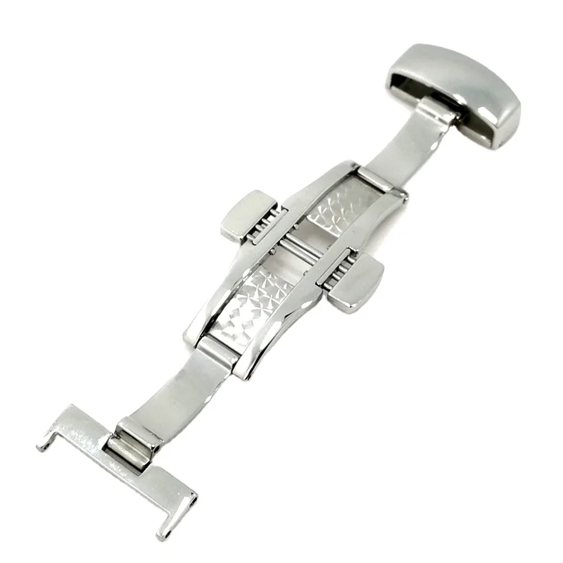 luxury high quality polishing matte metal steel butterfly watch buckle clasp