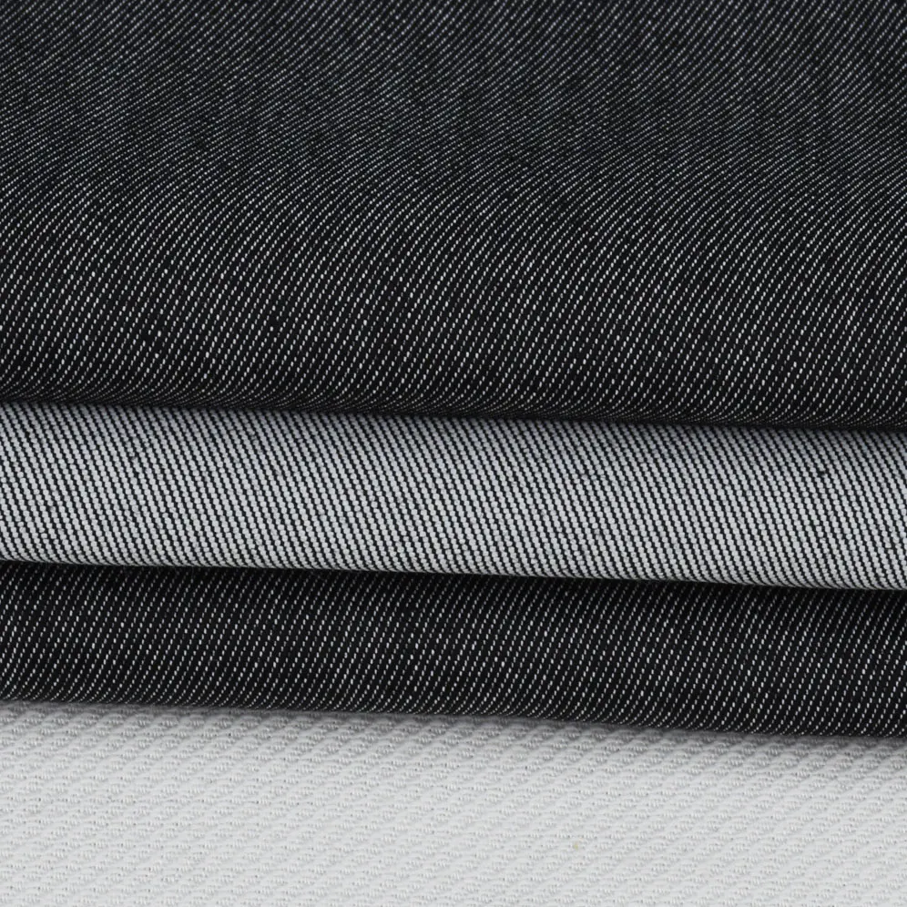 Hemp Gray Black Fabric Functional Fabric Cotton Polyester Stretch Twill  Fabric