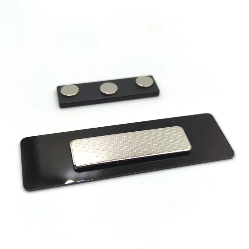 Wholesale Hotel Employee Staff Name Badge Sublimation Blank Name Tags Badge Brooch Stainless Steel Metal Magnetic Name Badge