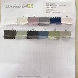 Складная однотонная окрашенная французская чистая льняная ткань оптом для комплекта постельного