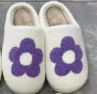 Christmas Trendy Winter Cozy Funny Animal Flower Slippers Men Women Anti-Slip Breathable Thermal Fabric Insole Home Spring