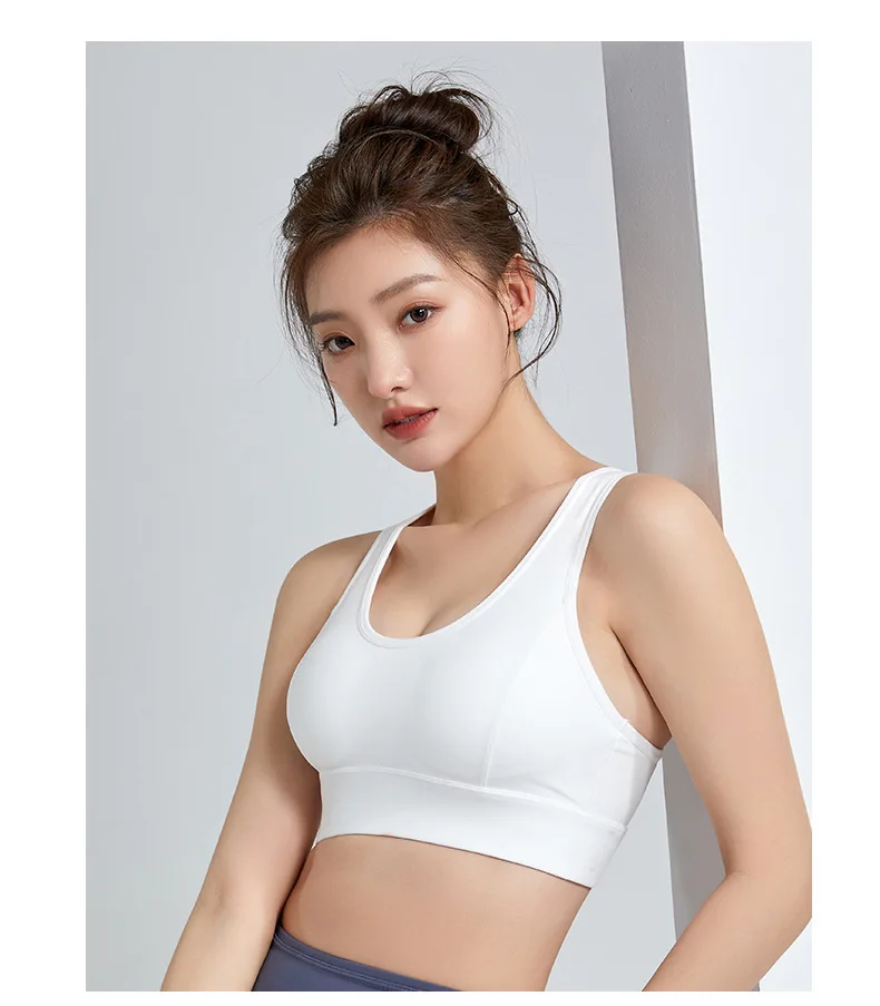 Sports Bra For Women Without Steel Ring Gathering High-strength Shock-absorbing Yoga Vest Anti Sagging Sports Bra