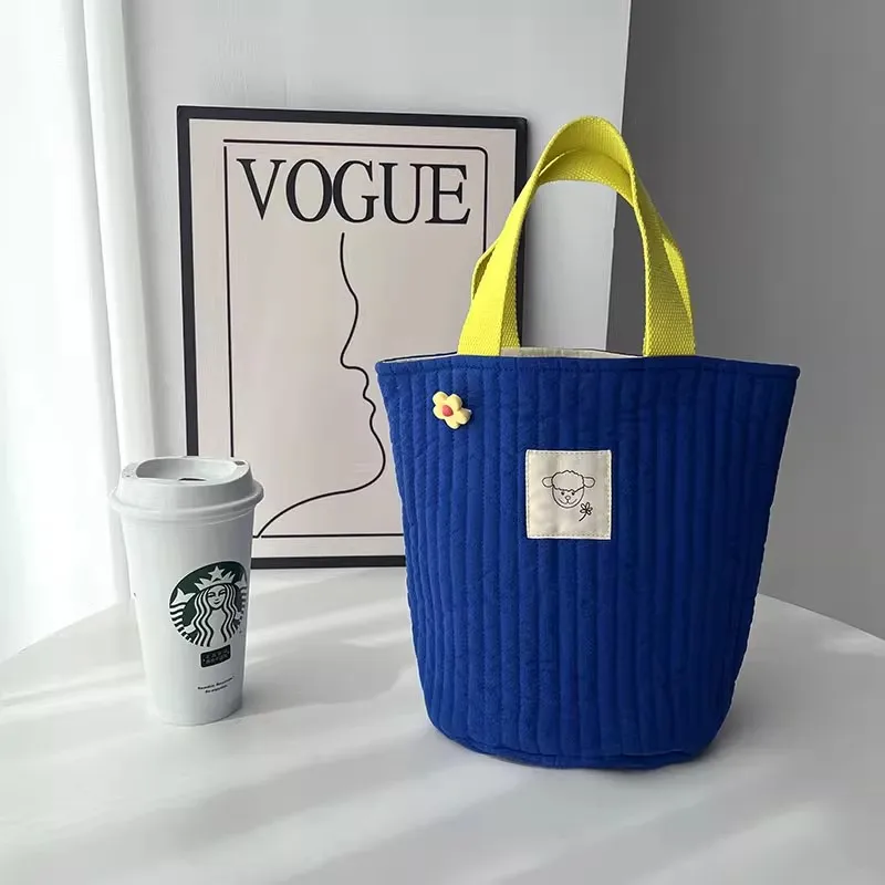 Fashion Padded Girls Pouch Bag Drawstring Closure Quilted cotton bag SOCCHETTO TRAPUNTATO