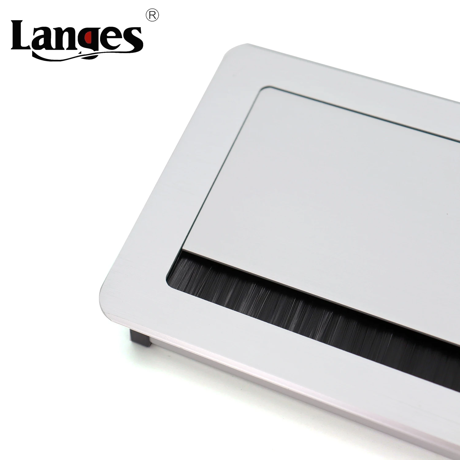 Furniture Hardware Management Table Aluminum Tidy Office desktop Insert Buffer self close cable grommet Box