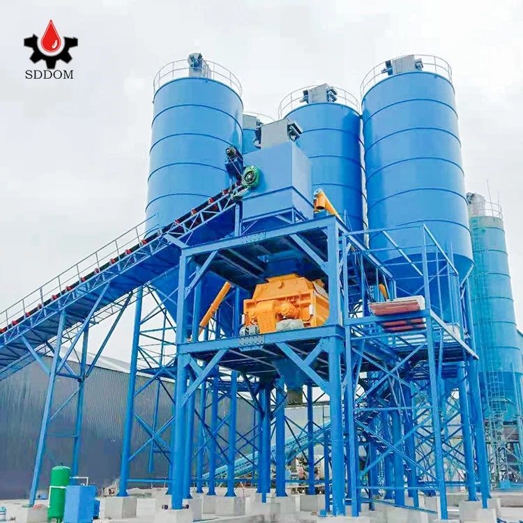 fixed mixing plant Advanced electrical ready mixed mini 50m3/h concrete batching plant mobile stabilized soil mixing plant