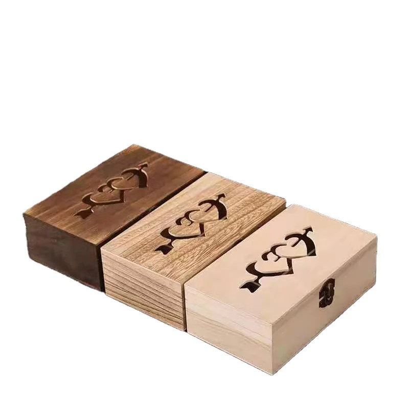 Christmas wholesale custom made gift birch pine bamboo solid wood box jewelry or trinket storage box